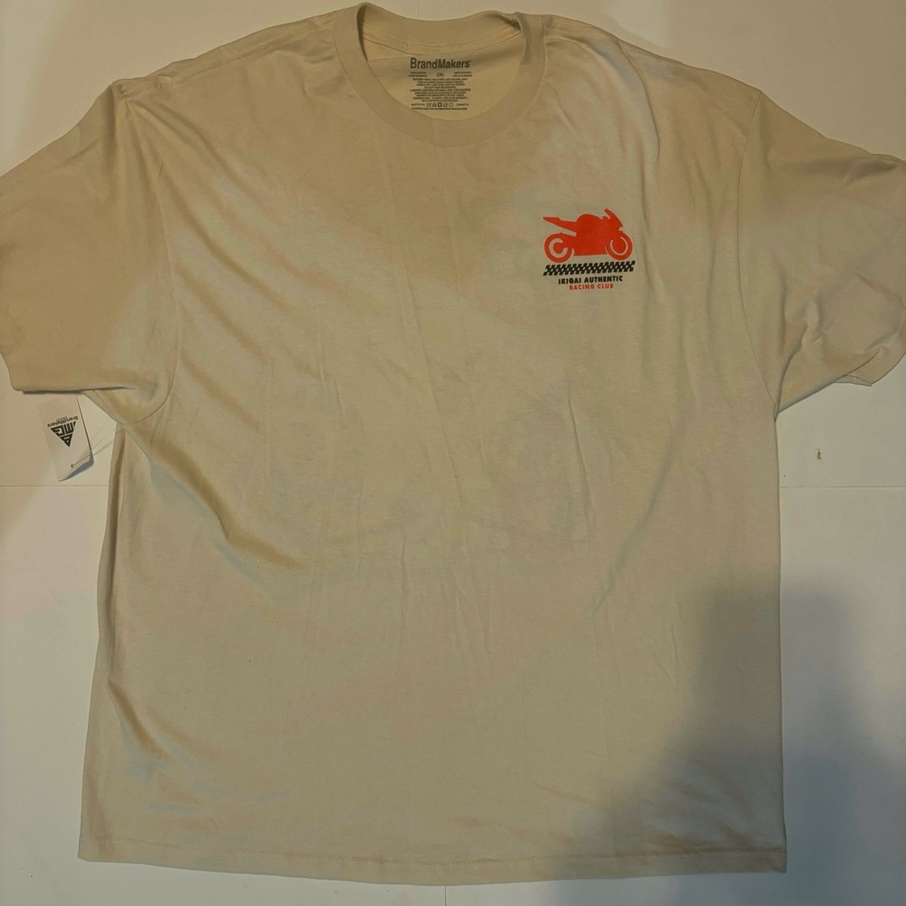 BrandMakers Anime Midnight Racing Men’s T-shirt - Size 2XL - Beige - Graphic